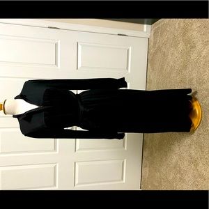 Long black zipper dress